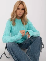 Sweter AT SW model 20463759 mietowy - FPrice Sweter AT SW model 20463759 mietowy - FPrice