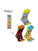 Sada ponožek PARTY BOX 3 páry duhových ponožek Sada ponožek PARTY BOX 3 páry duhových ponožek