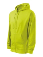 Trendy Zipper mikina pánská limetková