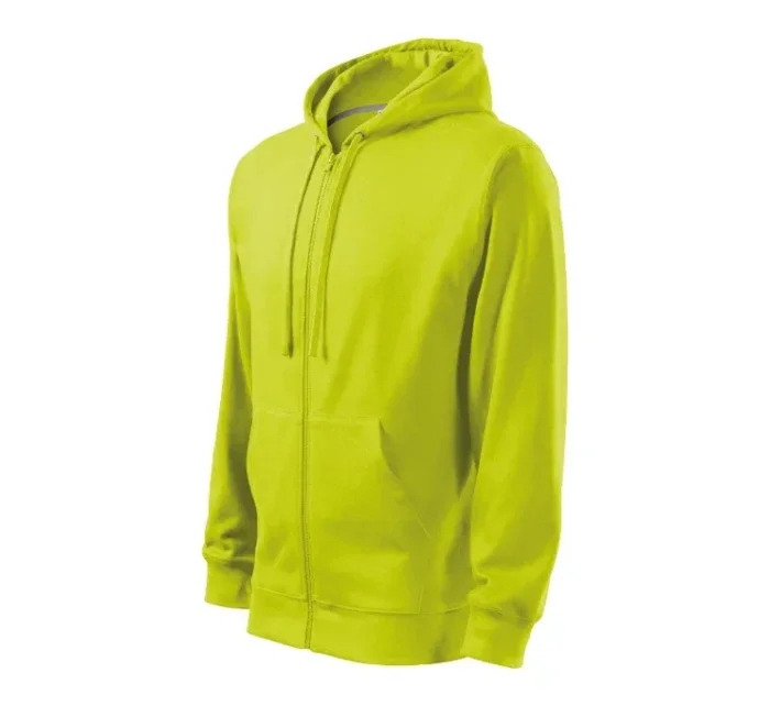 Trendy Zipper mikina pánská limetková