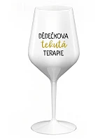 DĚDEČKOVA TEKUTÁ TERAPIE - bílá nerozbitná sklenice na víno 470 ml DĚDEČKOVA TEKUTÁ TERAPIE - bílá nerozbitná sklenice na víno 470 ml