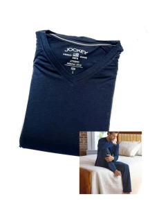 Pánské pyžamo 500205 481 tm.modrá/karo - Jockey