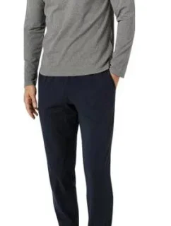 Pánské pyžamo 111789 2F720 12149 šedá/tm.modrá - Emporio Armani