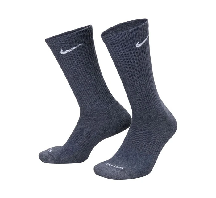 Nike Everyday Plus Cushioned ponožky 3 páry tmavě šedé, béžové, světle šedé SX6888 901