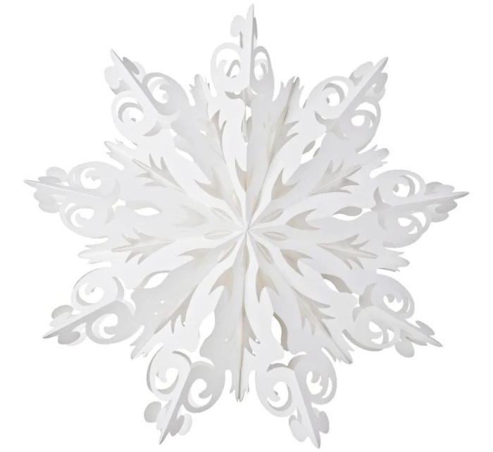 PAPÍROVÁ DEKORACE SNOWflAKE 64 CM BÍLÁ PAPÍROVÁ DEKORACE SNOWflAKE 64 CM BÍLÁ