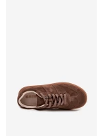 Dámské semišové sneakersy Big Star SS274676 HI-POLY SYSTEM Hnědé Dámské semišové sneakersy Big Star SS274676 HI-POLY SYSTEM Hnědé