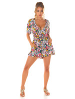 Sexy Summer Playsuit short sleeve with detail to tie