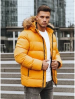 Pánská prošívaná zimní bunda žlutá FashionStreet TX4162