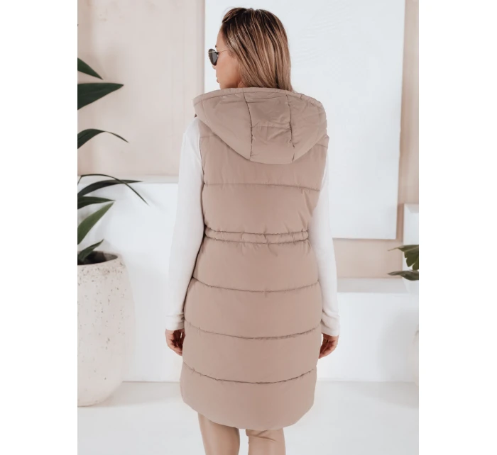 Dámská prošívaná vesta LADISA béžová FashionStreet TY3289