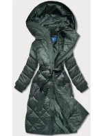 DŁUGA KURTKA PUCHOWA DAMSKA ZIELONA model 21244358 - Ann Gissy