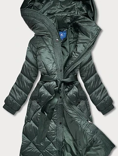 DŁUGA KURTKA PUCHOWA DAMSKA ZIELONA model 21244358 - Ann Gissy