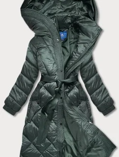 DŁUGA KURTKA PUCHOWA DAMSKA ZIELONA model 21244358 - Ann Gissy