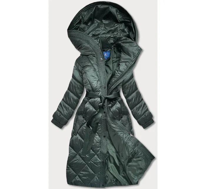 DŁUGA KURTKA PUCHOWA DAMSKA ZIELONA model 21244358 - Ann Gissy
