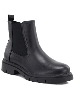 Skórzane botki damskie czarne Sergio model 22553925 - LEONE