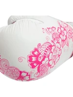 Boxerské rukavice  10 oz bílé a růžové model 21767800 - TOP TEN