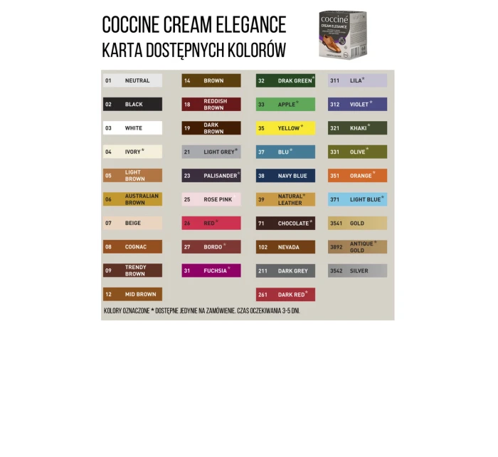 Coccine Cream Elegance Paste With Wax for leathers