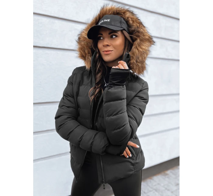 Dámská prošívaná zimní bunda VERSES černá FashionStreet TY4040 Dámská prošívaná zimní bunda VERSES černá FashionStreet TY4040