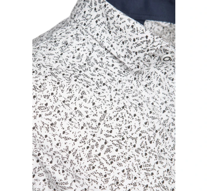 Pánská bílá košile s krátkým rukávem FashionStreet KX1059