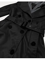 Klasický trenčkot s odnímatelnou kapucí Goodlookin black (T2-2252#-1) Klasický trenčkot s odnímatelnou kapucí Goodlookin black (T2-2252#-1)