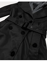 Klasický trenčkot s odnímatelnou kapucí Goodlookin black (T2-2252#-1) Klasický trenčkot s odnímatelnou kapucí Goodlookin black (T2-2252#-1)