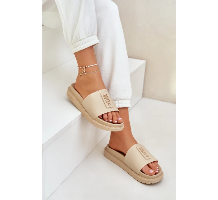 Dámské pantofle Big Star LL274A210 Béžové