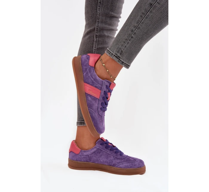 Semišové dámské tenisky Vinceza 79576 fialové Semišové dámské tenisky Vinceza 79576 fialové