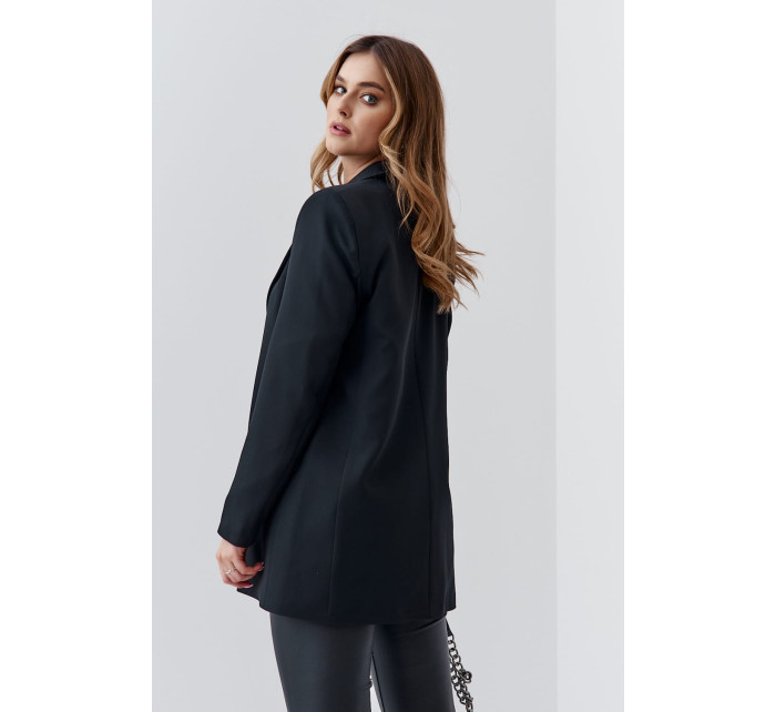 Elegantní oversize dámská černá bunda