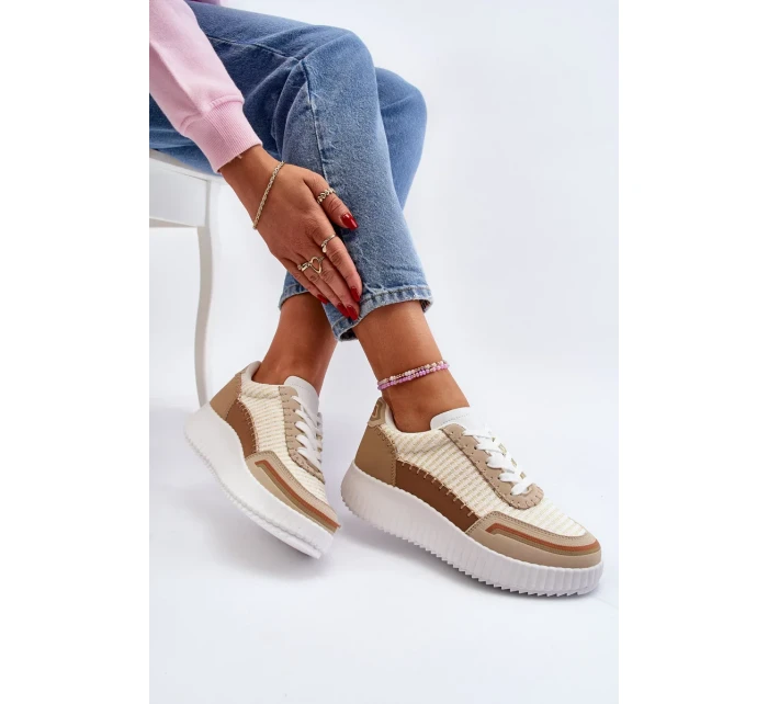 Dámské Tenisky na platformě Béžová Redala Dámské Tenisky na platformě Béžová Redala