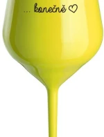 ...KONEČNĚ - žlutá nerozbitná sklenice na víno 470 ml