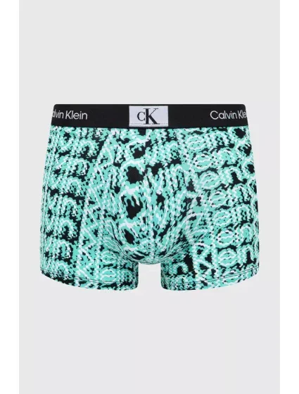 Pánské boxerky 000NB3403A AC5 tyrkys-černo-bílé - Calvin Klein