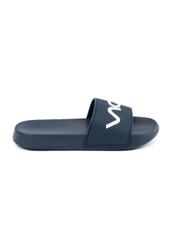 Originální tmavě modré nazouváky dámské na plochém podpatku