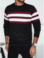 Pánský černý svetr FashionStreet WX2247 Pánský černý svetr FashionStreet WX2247