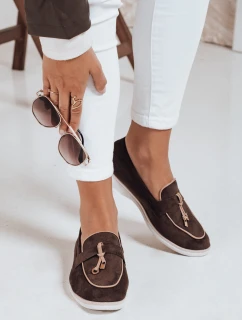 Dámské semišové hnědé mokasíny FashionStreet ZY1051
