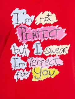 Halenka s potiskem model 18742972 červená - K-Fashion