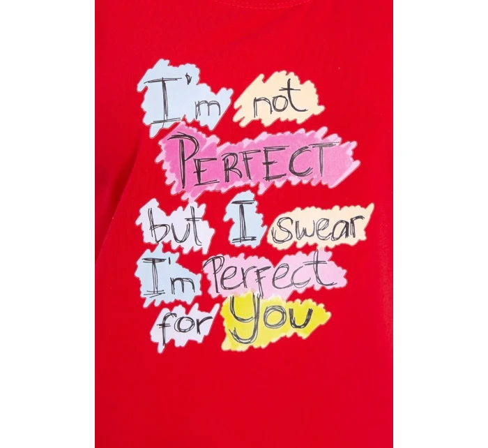 Halenka s potiskem Perfektní červená