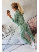 Tištěná sada tmavě mátová Tištěná sada tmavě mátová