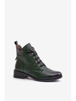 Nízké boty zateplené na zip s ozdobou zelené model 21672297 - Boto Nízké boty zateplené na zip s ozdobou zelené model 21672297 - Boto