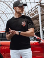Pánské tričko s potiskem černé FashionStreet RX5491