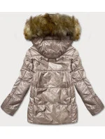 Krátká přechodná prošívaná bunda ve velbloudí barvě (H-202) Krátká přechodná prošívaná bunda ve velbloudí barvě (H-202)