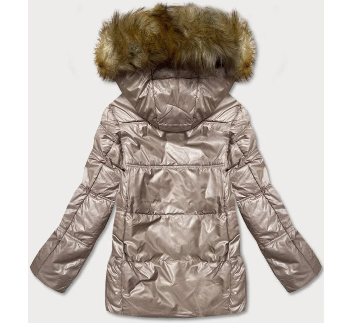 Krátká přechodná prošívaná bunda ve velbloudí barvě (H-202) Krátká přechodná prošívaná bunda ve velbloudí barvě (H-202)