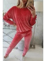 Velurová souprava Love raspberry Velurová souprava Love raspberry