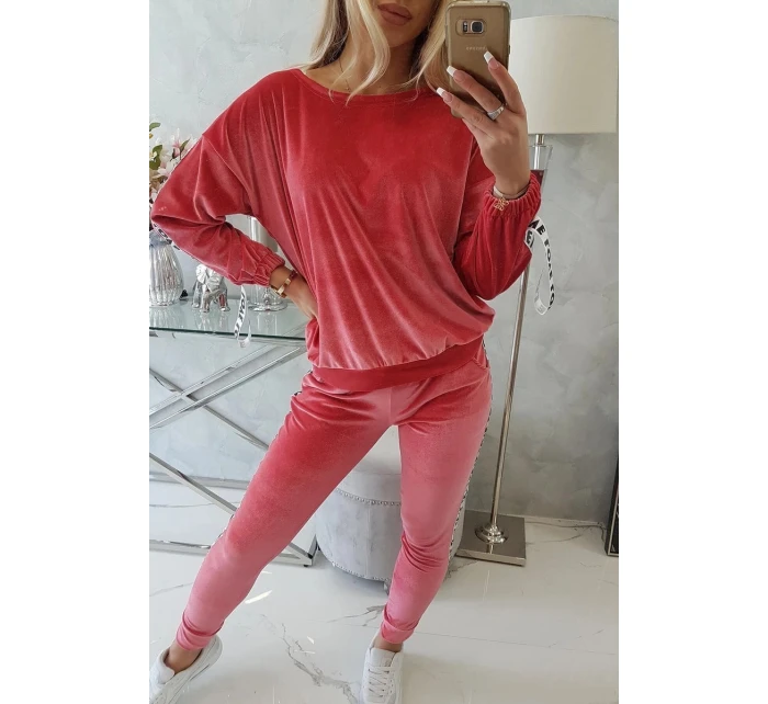 Velurová souprava Love raspberry Velurová souprava Love raspberry