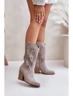 Kozačky Do  Na Podpatku Semišové Lewski model 21672676 - Boto