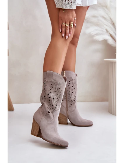 Kozačky Do  Na Podpatku Semišové Lewski model 21672676 - Boto