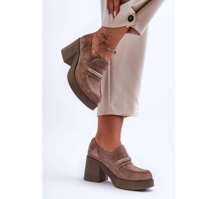 Polobotky na podpatku model 183961 Step in style Polobotky na podpatku model 183961 Step in style