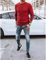 Pánský klasický vínový svetr Dstreet model 21966474 - FashionStreet