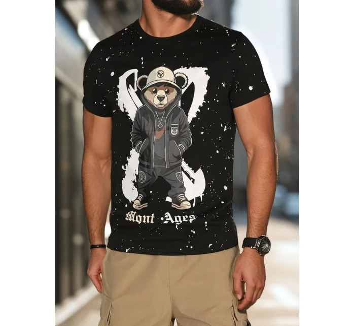 Pánské tričko s potiskem černé Dstreet model 21988529 - FashionStreet