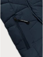 Tmavě modrá dámská zimní bunda s kožešinovou podšívkou model 21247995 - LHD