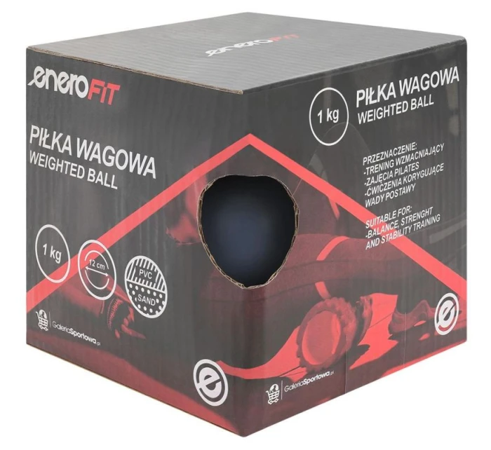 POSILOVACÍ MÍČ SE ZÁVAŽÍM 1KG MODRÝ ENERO FIT
