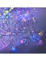 Světelný závěs na vánoční stromek 200x200 CM 408LED sněhové vločky MULTIKOLOR